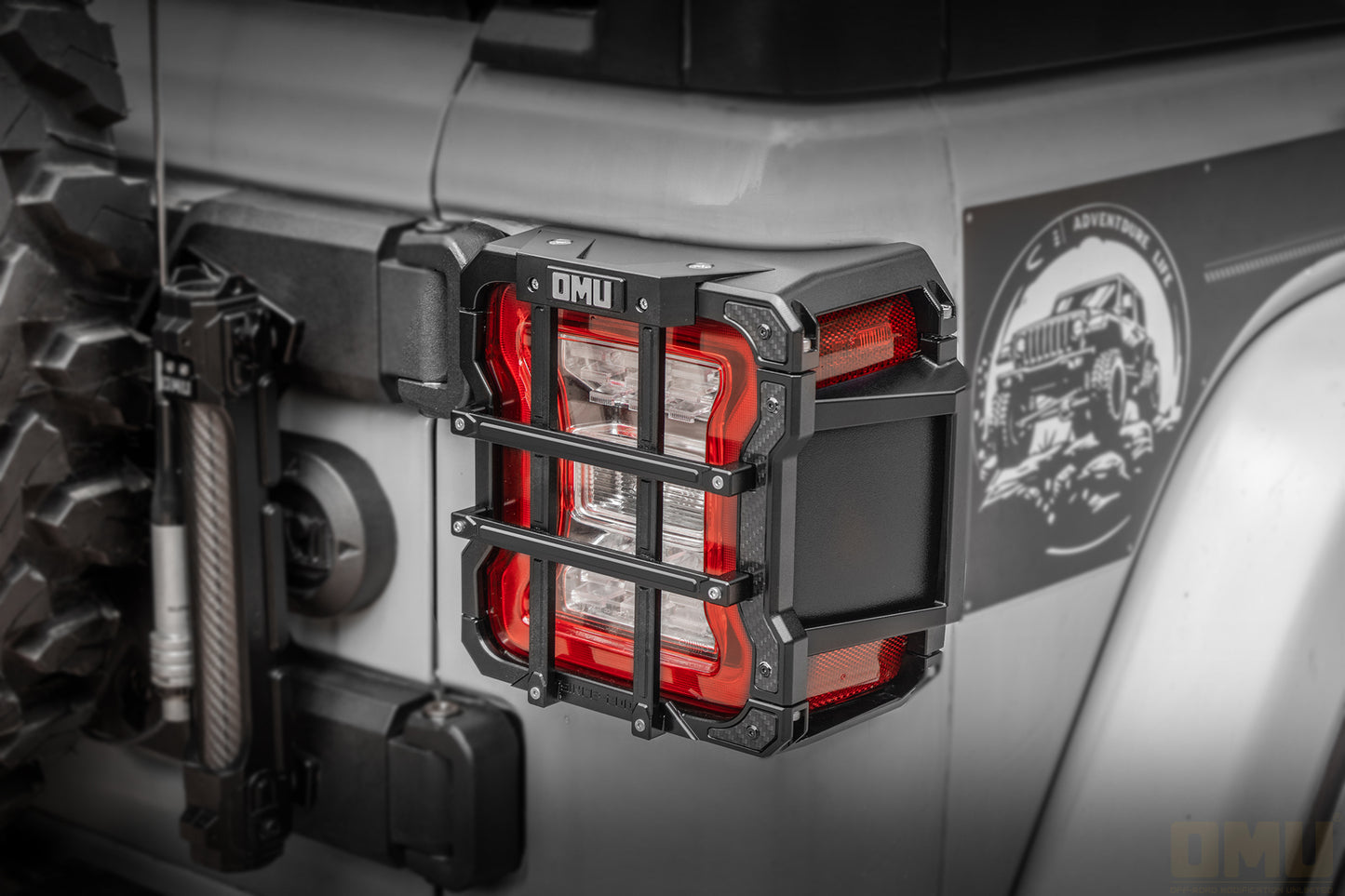 OMU Genesis Series Aluminum Tail Light Cover For Jeep Wrangler JL