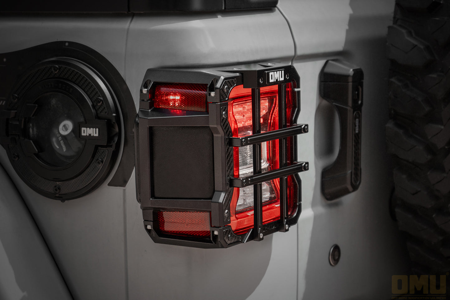 OMU Genesis Series Aluminum Tail Light Cover For Jeep Wrangler JL