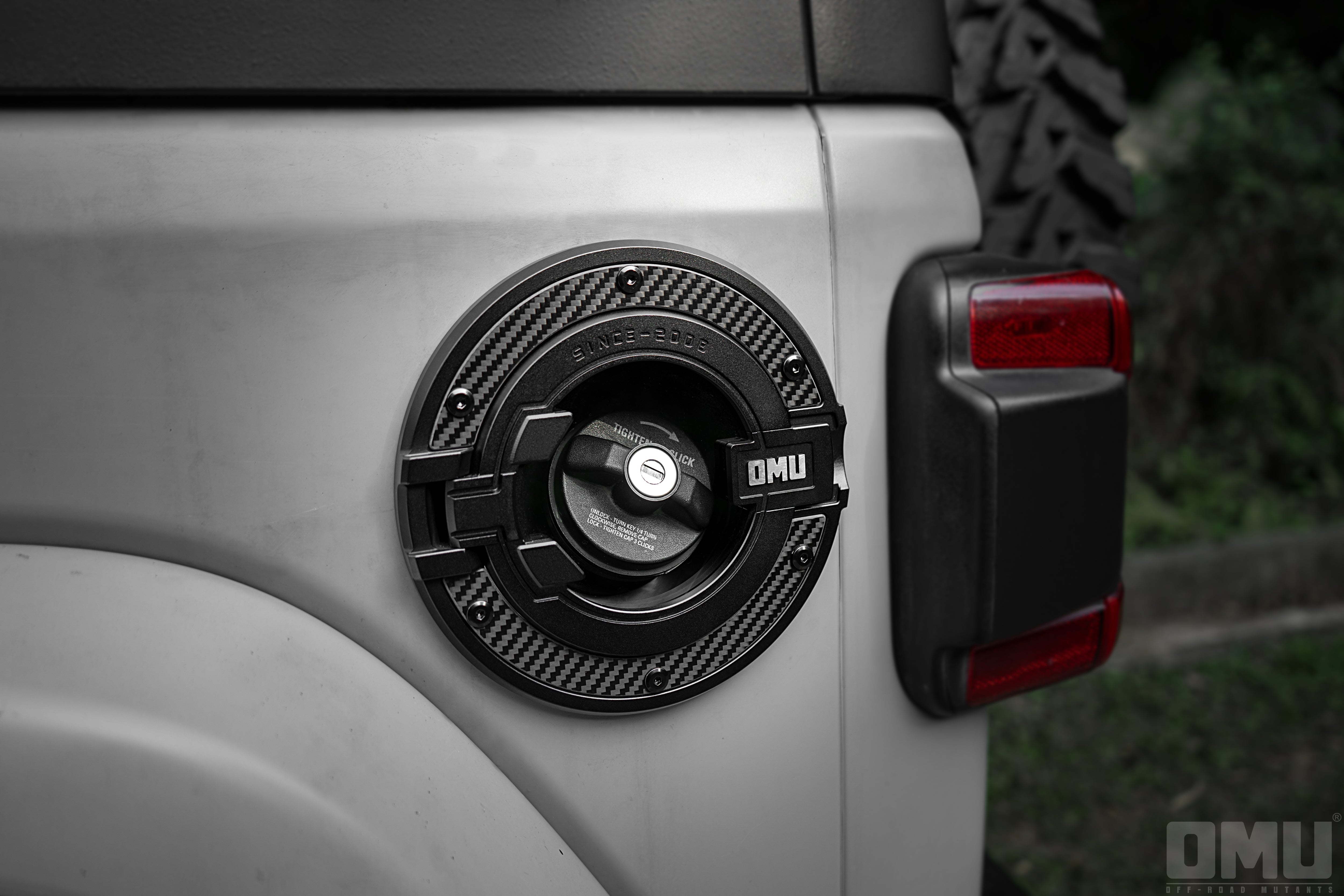 Cool Gas Fuel Cell in 3D Black store w Grey For Jeep JK/JKU Flag Gas Cap Cover - Off road rugget Style